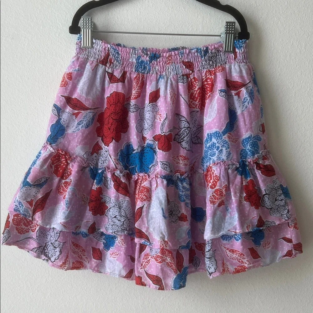 BB Dakota Floral Mini Skirt in Pink and Blue - Picture 3 of 4